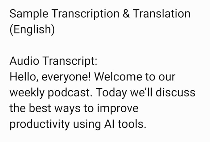 transcribe and translate audio or video content